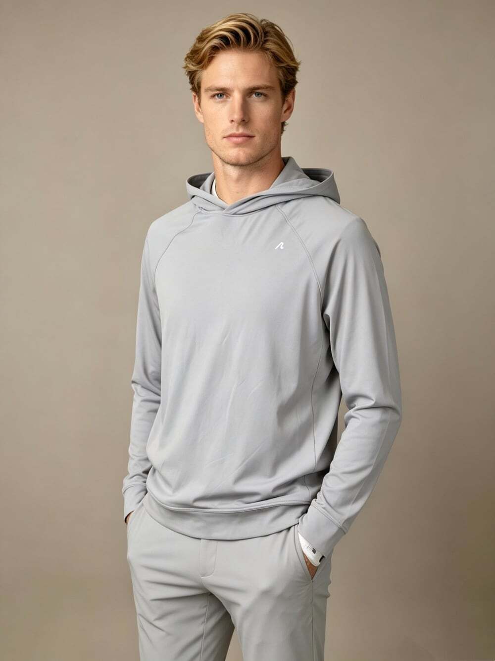 NWOT Redvanly Mens Golf Hoodie Grey Long-Sleeved Size L